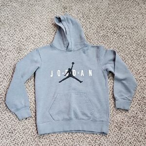 Kids Nike Jordan Gray Hoodie